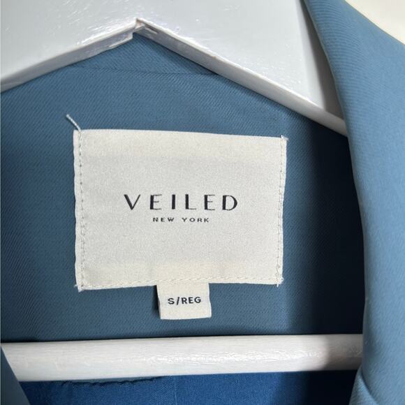 VEILED NEW YORK Timani Tie Waist Blazer Daylight Blue {V47} - Picture 4 of 5